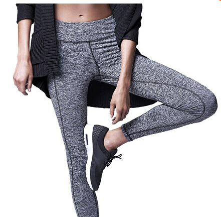 High Waist Sexy Gym Sport Elastic Gray Leggings Workout Pants